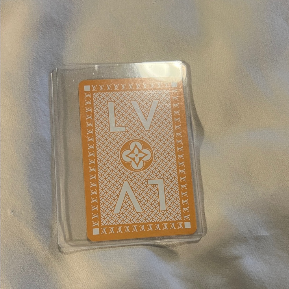 Louis Vuitton Orange Playing Cards